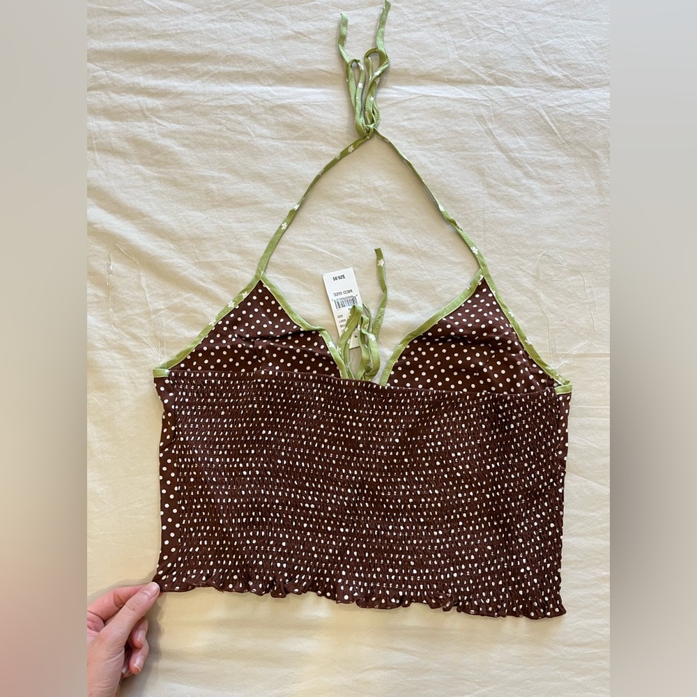LA Hearts by PacSun Women's Brown and Green Halter